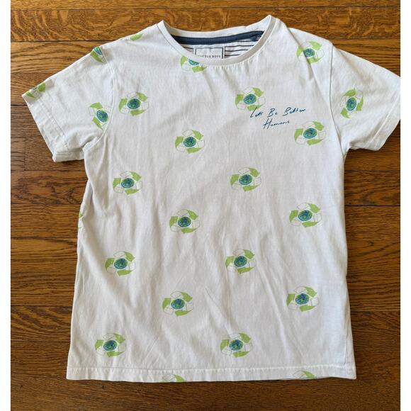 Cactus Boys Recycle Be Better Humans Shirt Size 9-10 - Picture 1 of 5